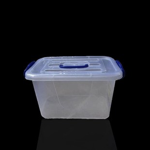 速发实验室收纳箱储物箱整理箱带盖小号塑料箱透明加厚提手收纳箱