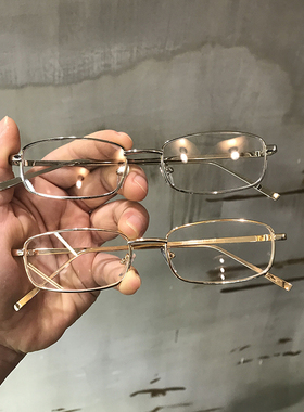 现货速发小框扁圆超火框多边形素颜小方框配近视镜