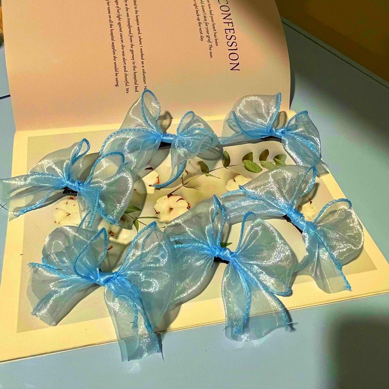 速发亚头饰哈尼族公主异域风情拍照蝴蝶结发夹蓝色头链发带
