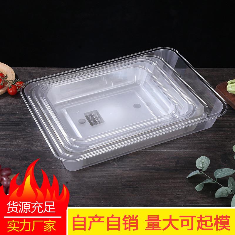 速发2压2新款自助餐耐环温塑料盒pc0克力份数盆带刻度商用高保麻
