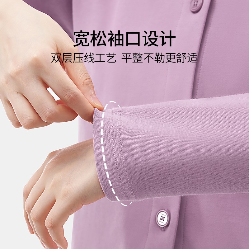 现货速发春织2025中老年人睡衣上衣士春秋妈妈家居服男士居家服媛