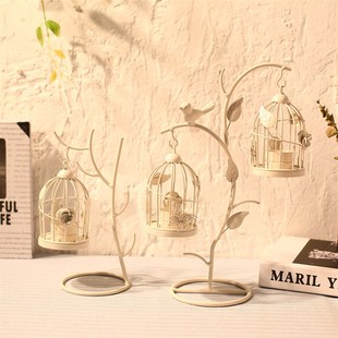 快速发货铁艺个性烛台浪漫复古香薰灯台蜡烛托R台放香薰蜡烛的摆