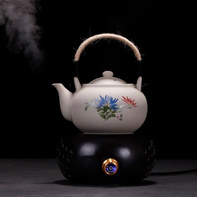 陶瓷提梁壶粗陶功夫茶具r套装泡茶壶大号容量凉水壶家用电陶炉单