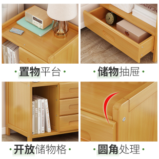 床头柜简约现代小型轻奢高级感置物架儿童茶几出T租房用迷你奶油
