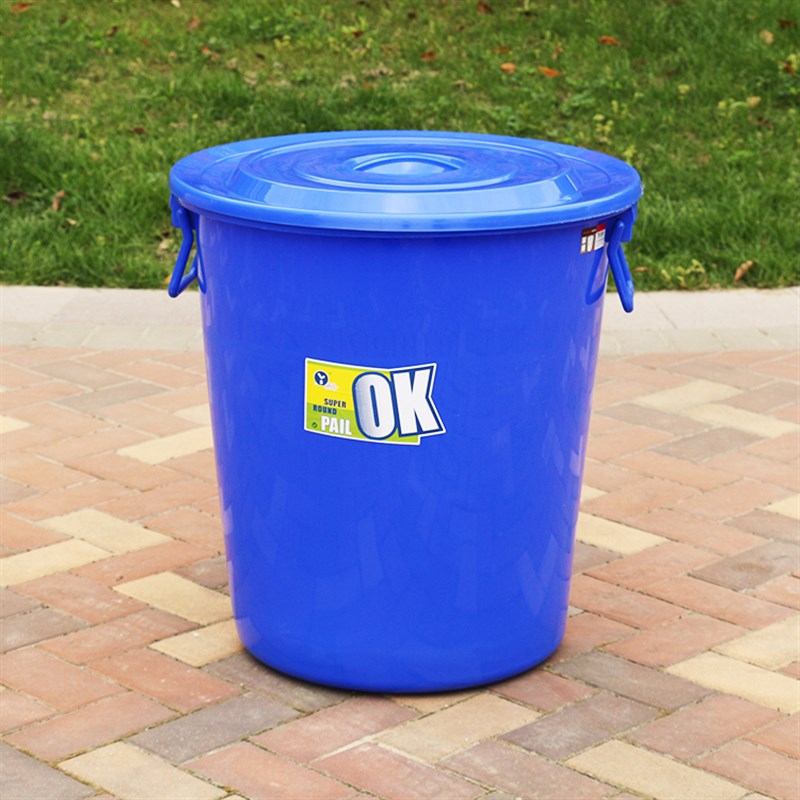 塑料水桶40升储米桶 户外大号y100L带盖垃圾桶酵素桶洗车筒洗澡桶