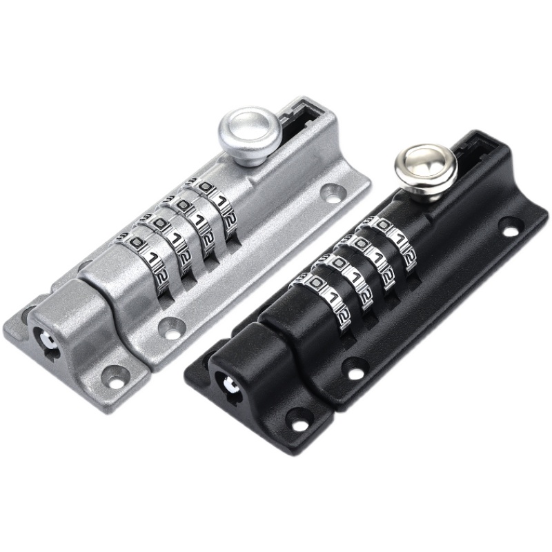 免打孔加固密码插销老式房门大门门扣窗K户安全防盗明装门栓门锁