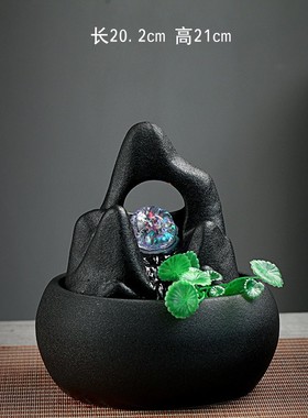 陶瓷家装饰品办公室n客厅桌面流水摆件喷泉工艺品创意水景风水摆