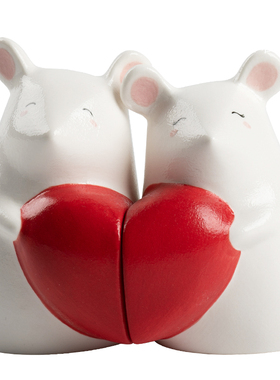 心有所属老鼠摆件可m爱送新人闺蜜情侣结婚礼物一对创意新婚姐妹