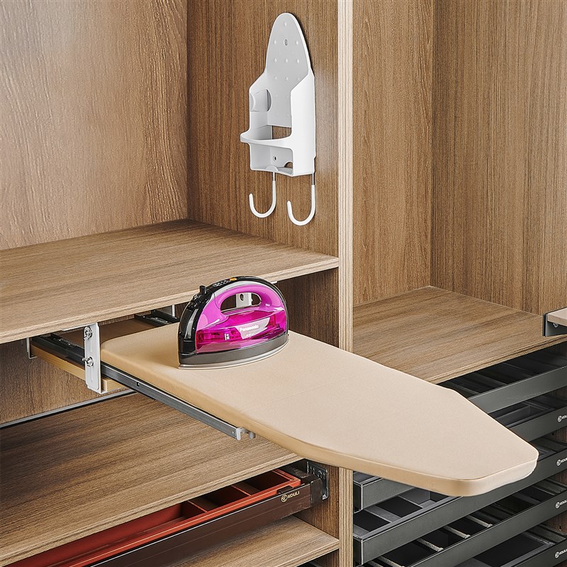 衣帽间顶装折叠衣柜m柜内烫衣板隐藏式熨衣板电熨斗架推拉阻尼烫