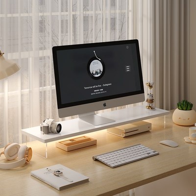 亚克力台式电脑显示器o增高架办公室桌面屏幕置物架笔记本透明支