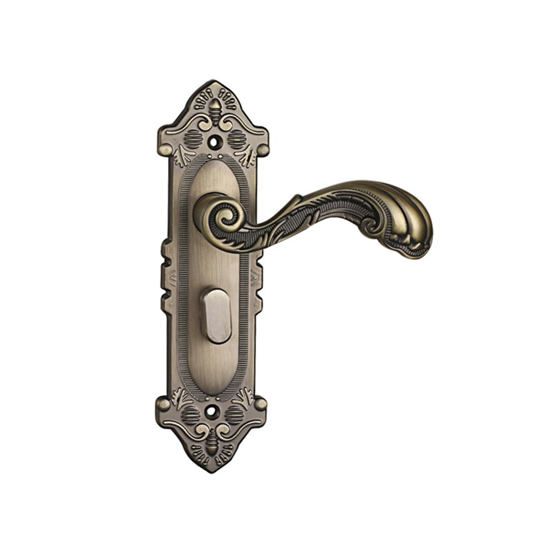 欧式复古铜色 家用静音门把手锁 室内卧室静N音实木复合门锁 套装