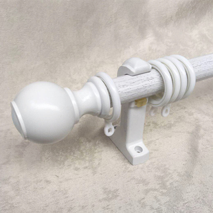 德裕仿木纹窗帘杆罗马杆单杆双杆 侧装加厚锰钢合金静.音窗帘轨道