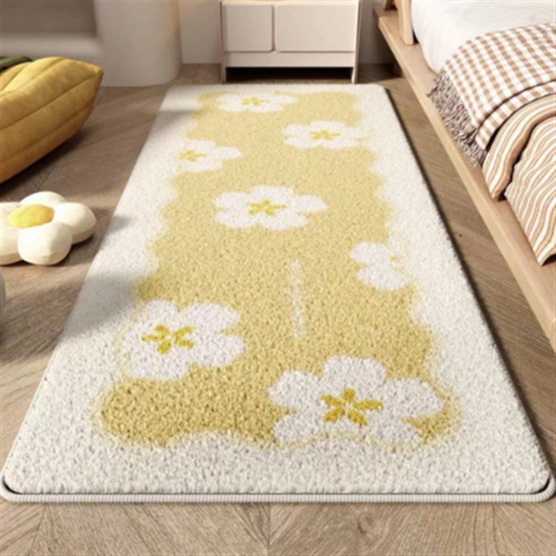 ins花卉主卧床j边毯卧室客厅地毯异形不规则女生卧室床边毯床前毯,居家布艺,床边毯,淘宝优惠券,粉丝福利购,淘宝优惠卷