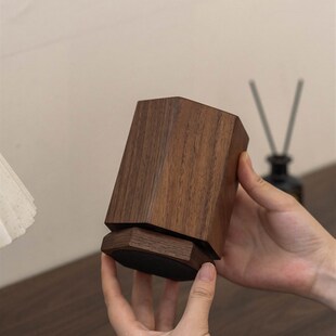 北美黑胡桃桌面旋转存储笔架化妆刷眉笔实木木制笔架可访问的豪华