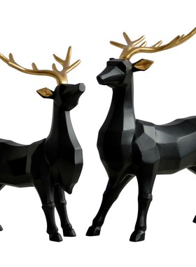 北欧情侣鹿摆件家居装饰品创意个性客厅电视柜酒柜小摆设结婚礼物
