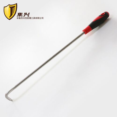 304不锈钢钩子扁头卷帘门钩子6810mm钩子消防用橡塑有孔可挂