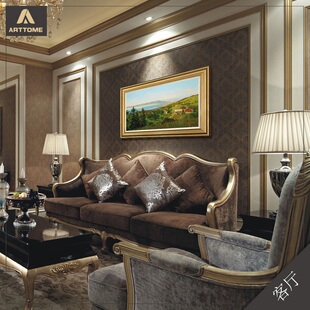 霍德勒-博登湖 美式风景森林山水客厅餐厅欧式油画有框装饰画挂画