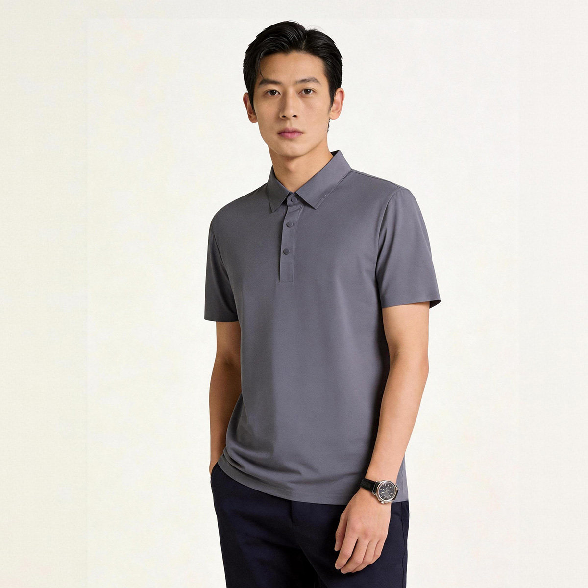 春竹26夏季轻奢商务Polo领Polo衫