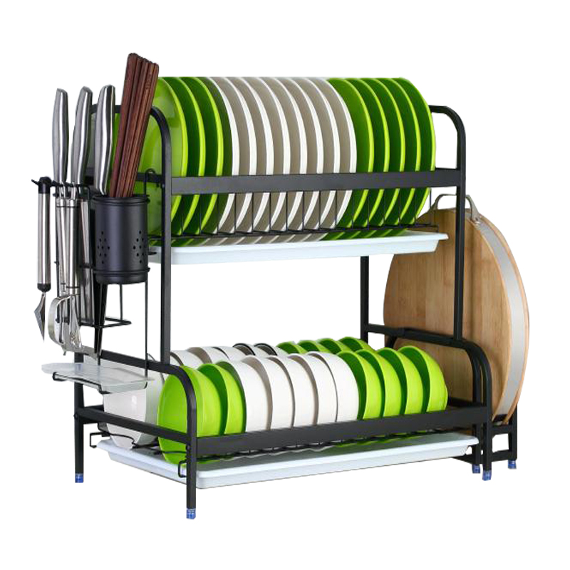 不锈钢沥水碗架厨房晾u放碗筷置物架碗碟盘子台面收纳层架
