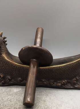 龙头药碾子纯铜古代碾药机v古玩收藏中医摆件药店展柜装饰铜药捻