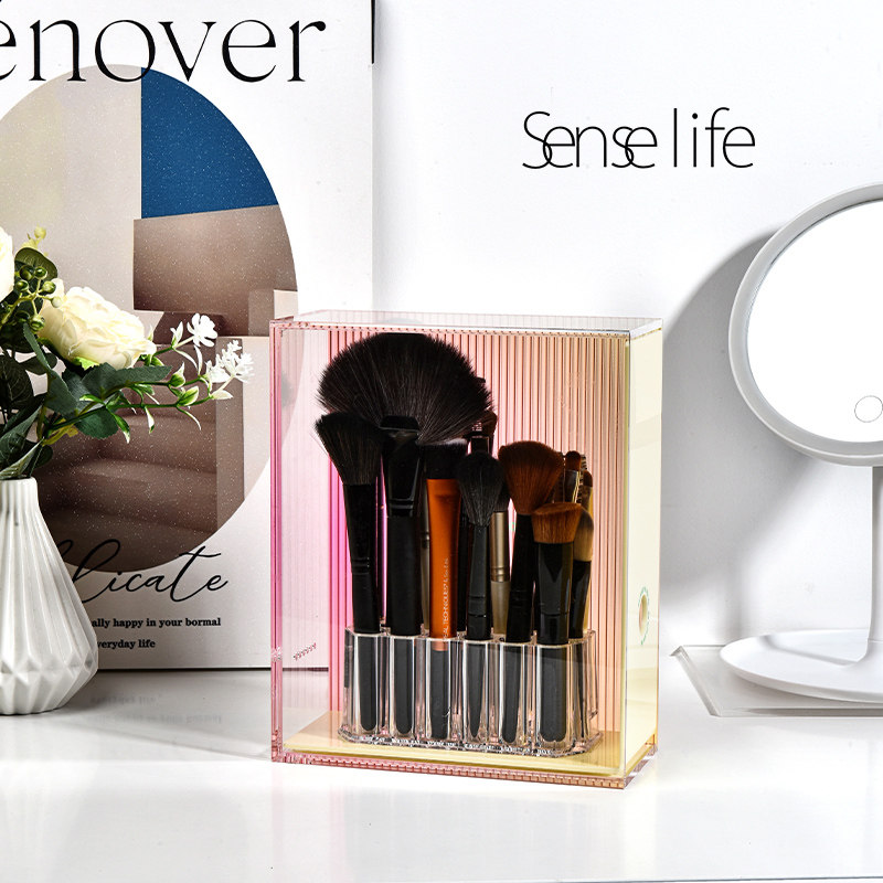 化妆刷收纳筒梳妆台桌面抽屉式防尘眼影刷眉N笔置物架美妆刷收纳,收纳整理,化妆刷收纳盒/桶,淘宝优惠券,粉丝福利购,淘宝优惠卷