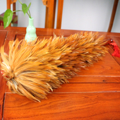 鸡毛掸子不掉毛纯手工除尘禅子车家用结婚项毛Q毯子扫清洁用品包