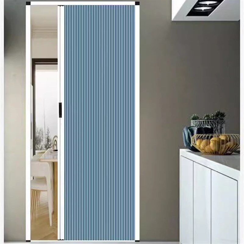 隐形蜂巢帘折叠推拉门防风厨房卫生间阳台卧室铝合U金隔断门防油
