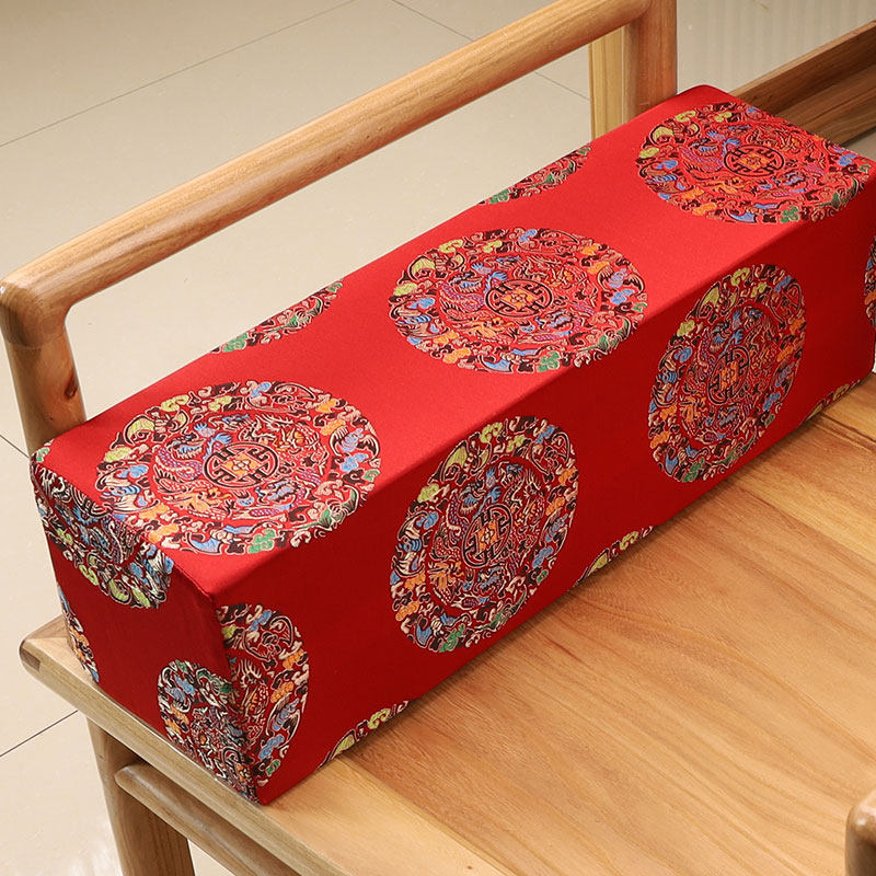 中式沙发靠垫红木抱枕中国风新古典靠背实木腰枕扶V手枕靠枕方形