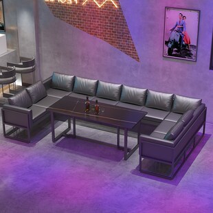 酒吧桌椅工业风餐厅商用铁艺x咖啡厅餐吧烧烤店清吧小酒馆卡座沙