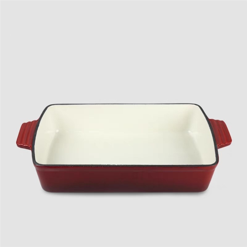 铸铁长方形烤盘珐琅锅炖锅煎肉z盘摆盘芝士盘饭店西餐平底加厚保