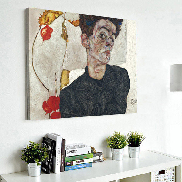 埃贡席勒油画无框画抽象装饰画挂画壁画客厅欧式画V人像画书房餐