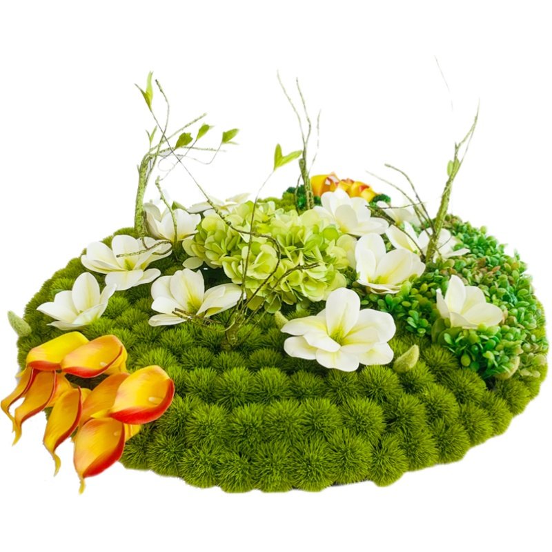 新款酒店餐桌花摆花饭店圆桌x转盘摆件餐厅桌面装饰仿真花艺台花,家居饰品,仿真花/假花,淘宝优惠券,粉丝福利购,淘宝优惠卷