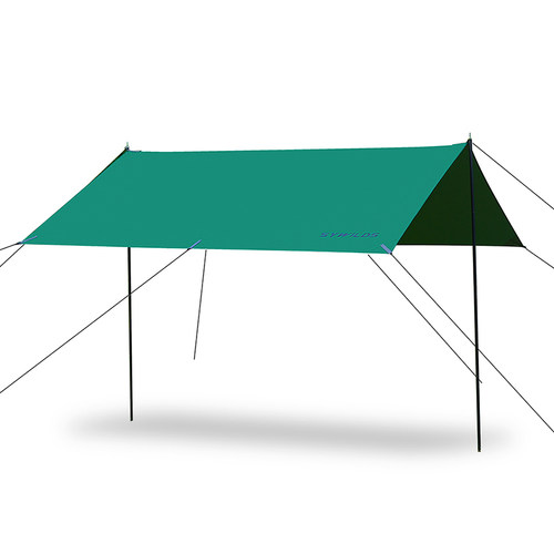 天幕帐篷户外露营遮阳涂银野餐方形六角大L型幕布遮阳棚便携式野