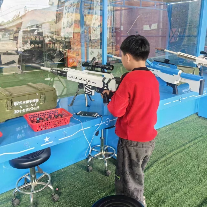 夜市摆摊枪林弹雨摆摊射击游戏设备气炮枪游乐园设备景区大庆古炮
