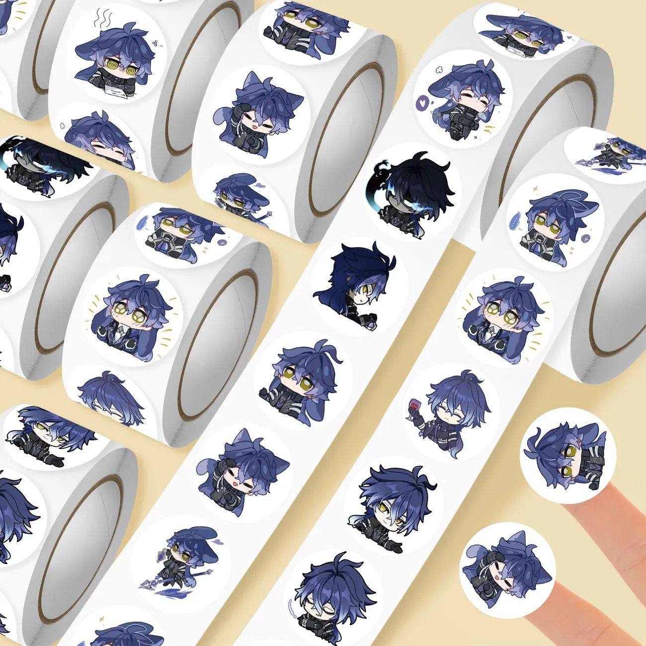 2000贴新款原神菲林斯Q版卷卷贴热门游戏原神帅气角色菲林斯周边,文具电教/文化用品/商务用品,贴纸/立体贴纸,淘宝优惠券,粉丝福利购,淘宝优惠卷