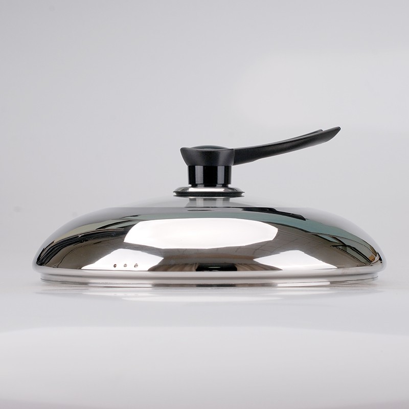 耐摔可立组合不锈钢化玻璃盖16 18 20 22 24CM平底蒸炒汤小锅盖子