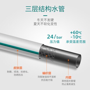 园艺佳浇菜浇水喷头回收浇花水管收纳花园浇水神器户外水管车