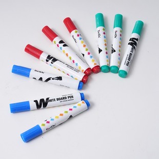 10支玻璃白板笔可擦黑色儿童无毒教师用水性大容量粗头大号办公用