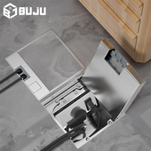 奔际地插座隐形通体不锈钢瓷砖木地板纯平嵌入式 地面插座 隐藏暗装