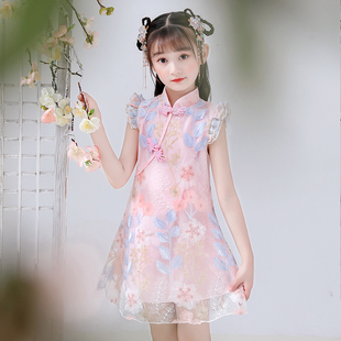 女童汉服连衣裙夏季2022新款小女孩夏装公主裙儿童夏款旗袍裙子夏