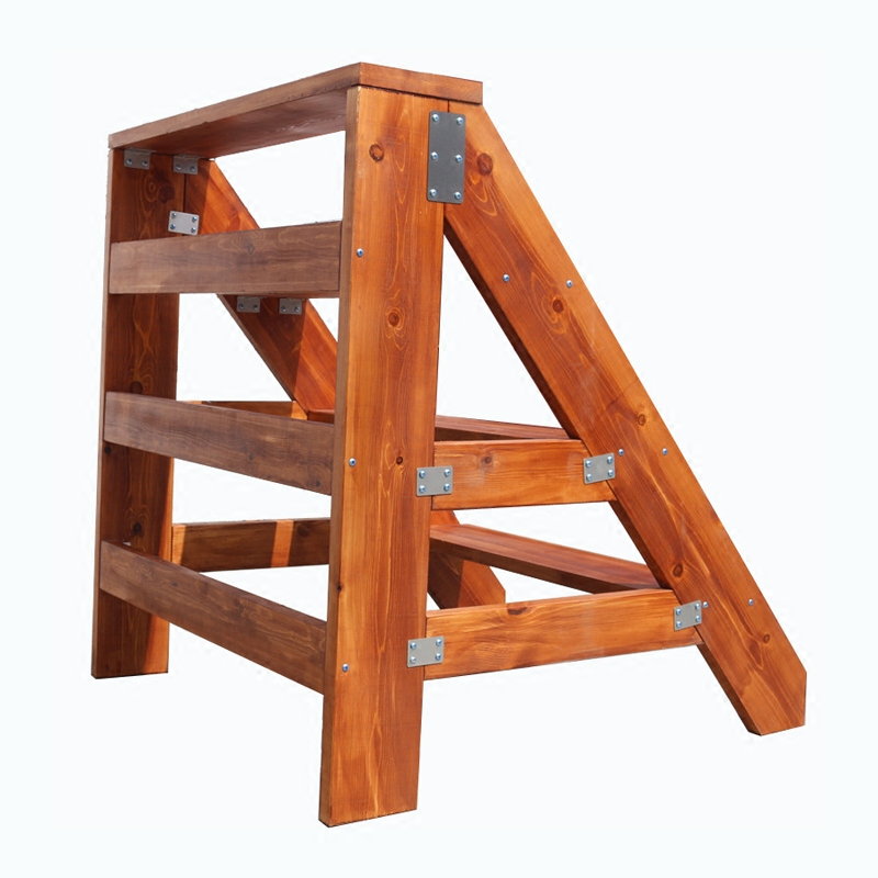 家用实木单侧梯人字梯舞台梯木质加长宽厚登高梯木梯子台阶凳花架
