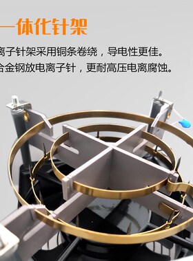 离子风机ZST-114A悬挂式风机四头离子风扇台式除静电卧式离子风扇