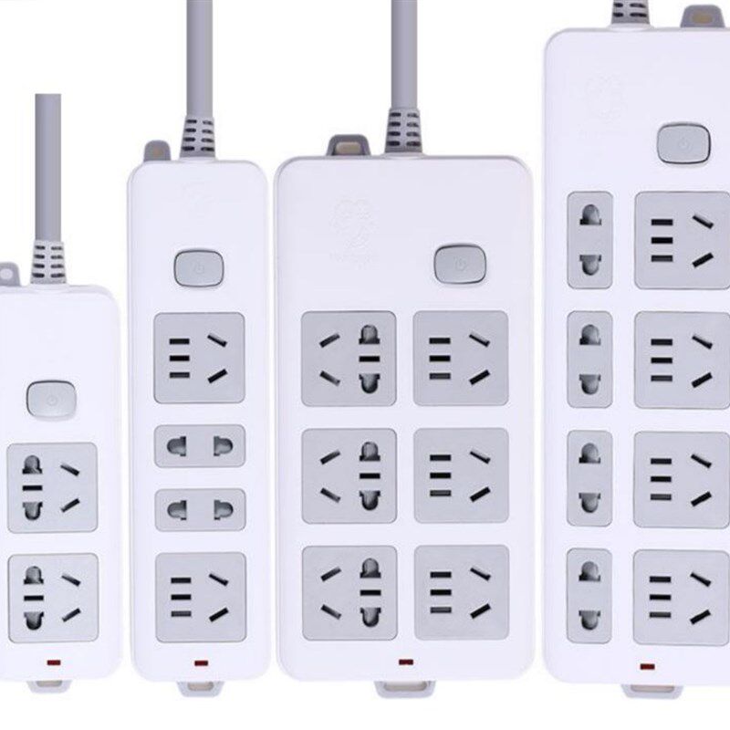 拳王圆孔新国标带线电源插排接线板拖线板多功能排插家用空调插座