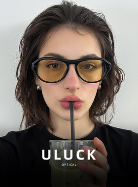 2025新款复古黑框茶片墨镜女防紫外线网红高清尼龙镜片UV400防晒