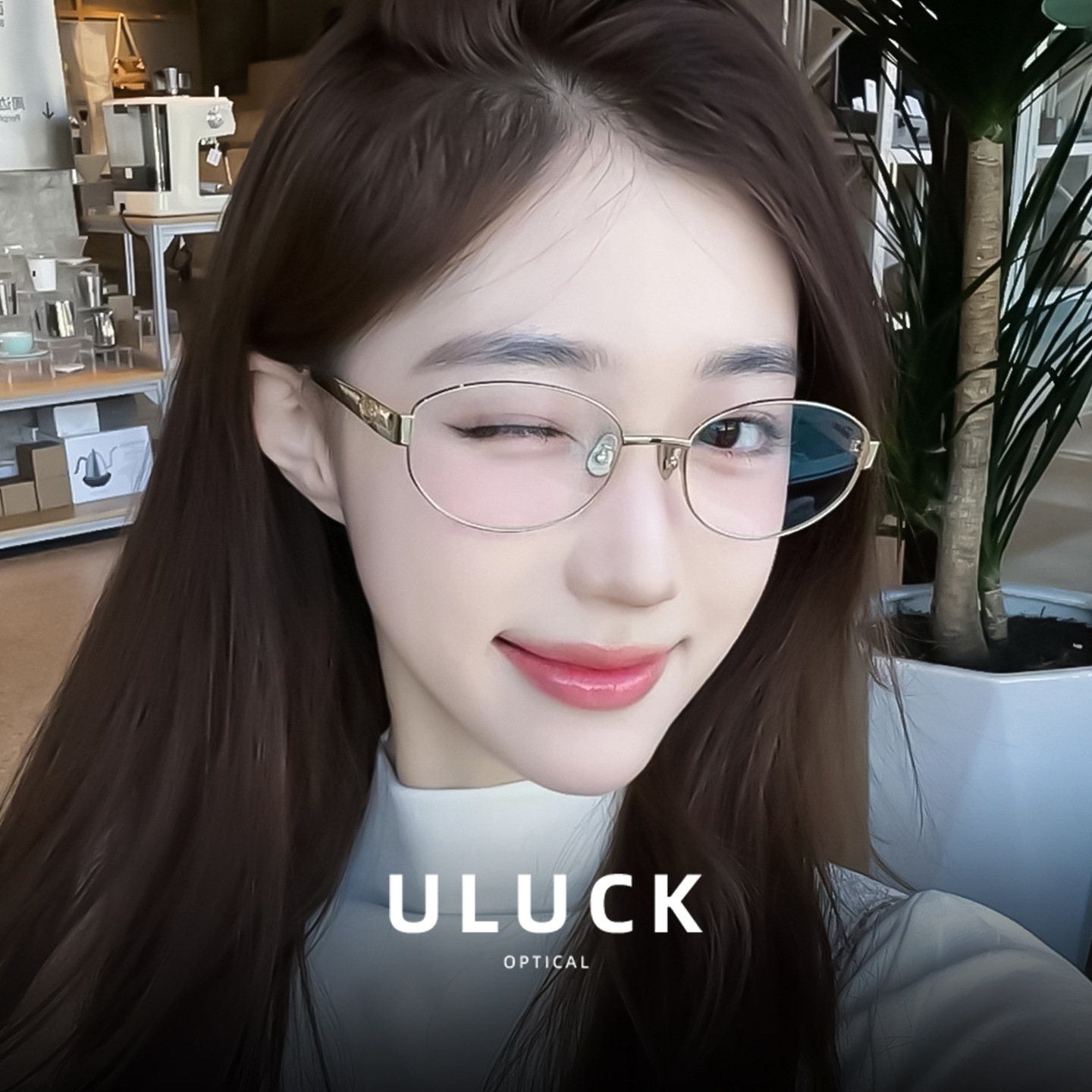 2025新品轻奢椭圆框眼镜女素颜镜老钱风近视可配度数防蓝光 nocap