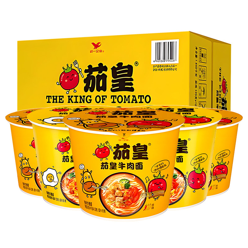 统一茄皇方便面128g*12桶整箱图片