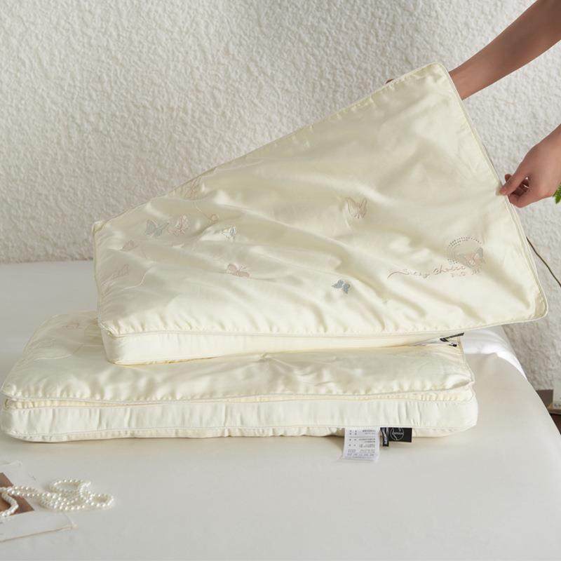 2024新款蝴蝶庄园单人蚕丝枕头舒适护颈软枕睡觉枕芯绣花立体枕++,3C数码配件,其它配件,淘宝优惠券,粉丝福利购,淘宝优惠卷