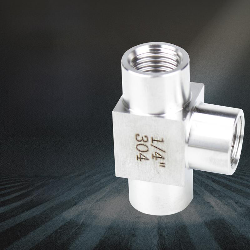 304不锈钢高压T型三通接头 内丝内螺纹内牙加厚2 4分dn15 M20*1.5