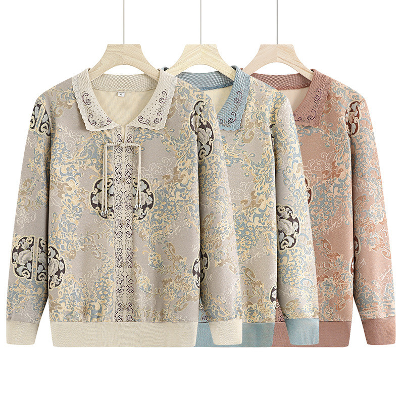 早秋妈妈装新中式薄款针织衫中老年女装国风上衣中年女士新款毛衣,女装/女士精品,大码内搭,淘宝优惠券,粉丝福利购,淘宝优惠卷