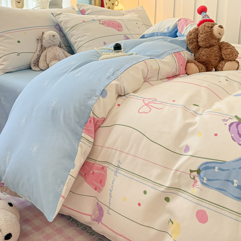 速发纯棉单件15全x200x200棉童儿宿舍学生单人被罩褥子套四季用